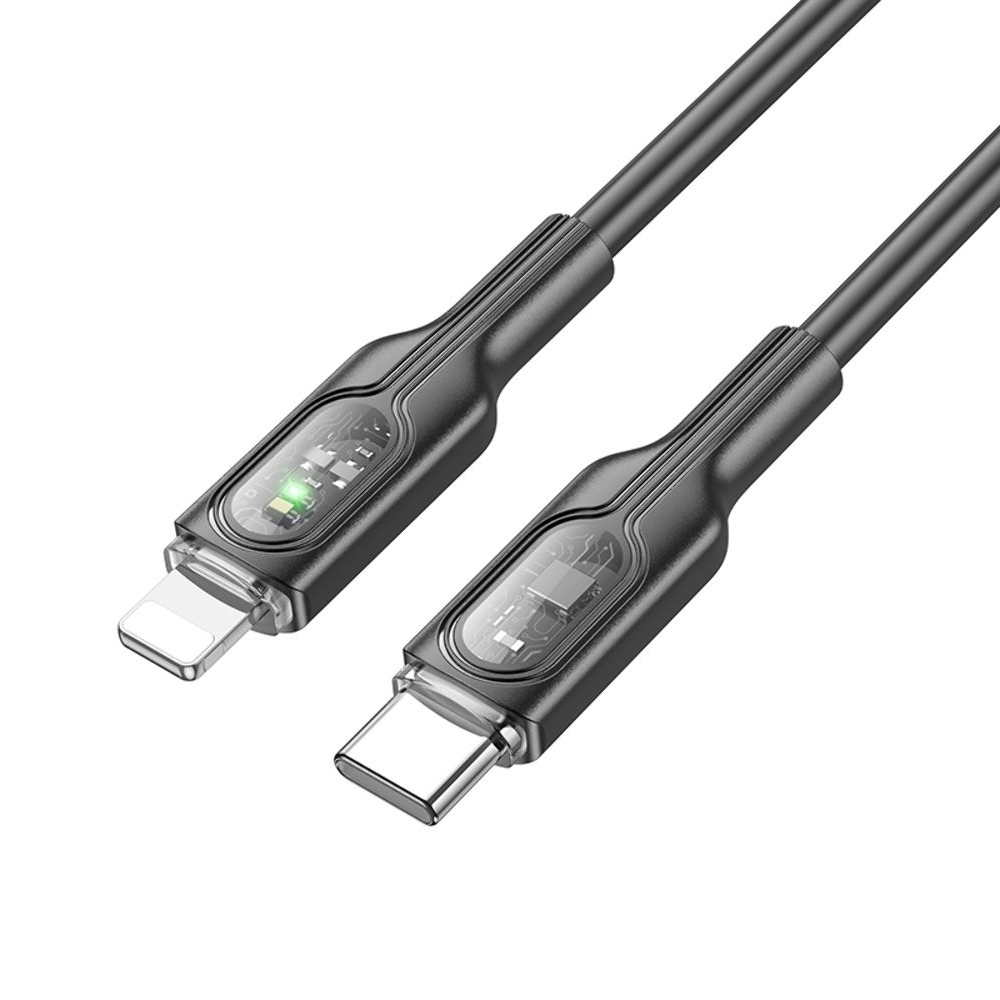 USB-кабель Hoco U120, Type-C на Lightning, 100 см, чорний