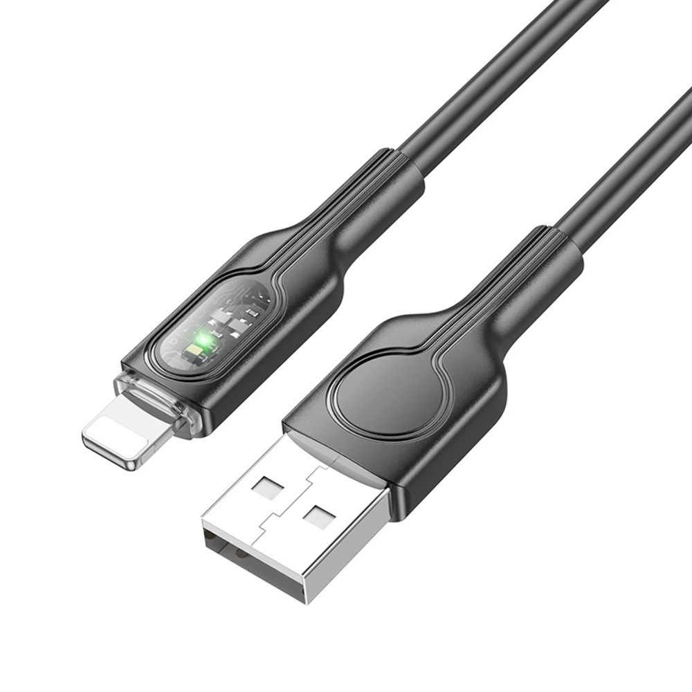 USB-кабель Hoco U120, Lightning, 100 см, чорний