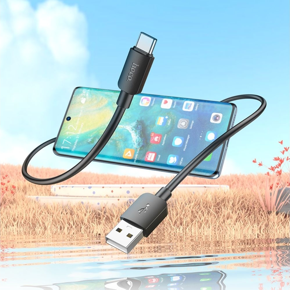 USB-кабель Hoco X96, Type-C, Power Delivery (27 Вт), 100 см, чорний