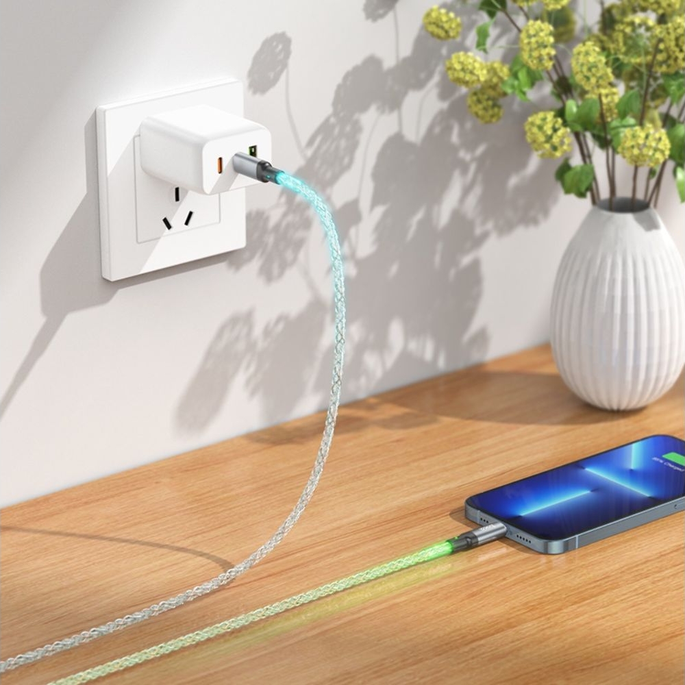 USB-кабель, Type-C на Lightning Hoco U112, 100 см, сірий