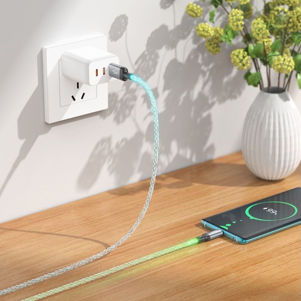 USB-кабель, Type-C Hoco U112 3A, 100 см, сірий