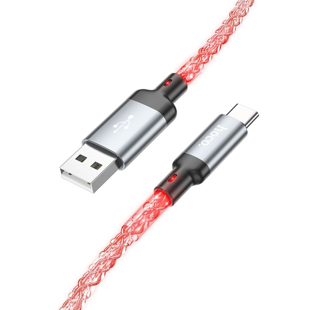 USB-кабель, Type-C Hoco U112 3A, 100 см, сірий
