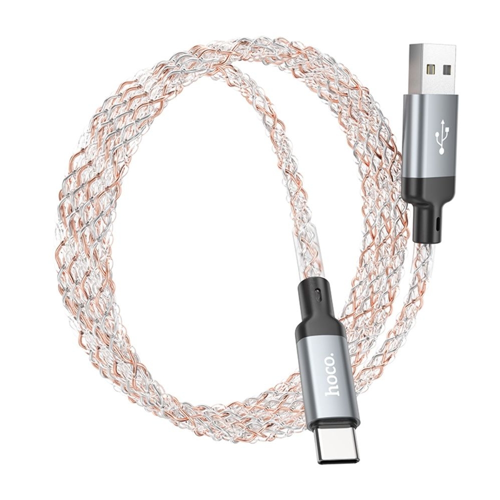 USB-кабель, Type-C Hoco U112 3A, 100 см, сірий
