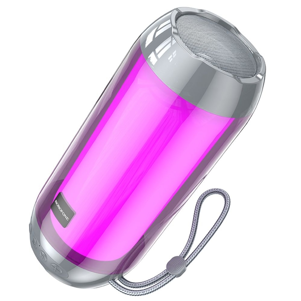 Бездротова колонка Borofone BR25, со светомузыкой, серая | беспроводная колонка