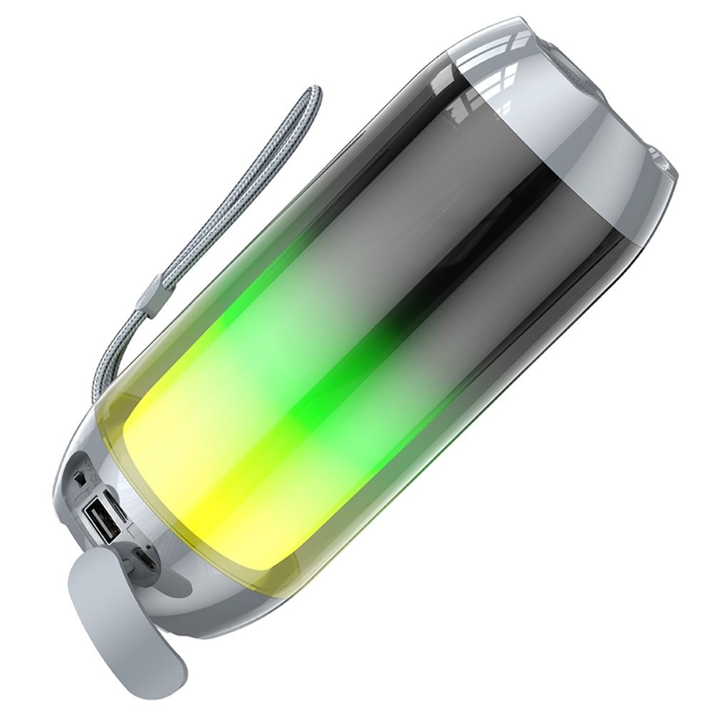 Бездротова колонка Borofone BR25, со светомузыкой, серая | беспроводная колонка