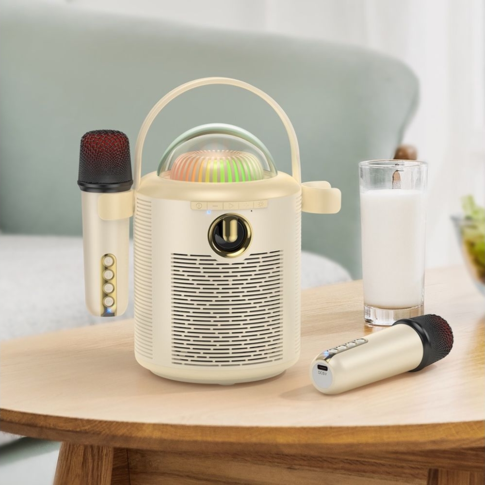 Бездротова колонка Hoco BS59, бежевая | беспроводная колонка