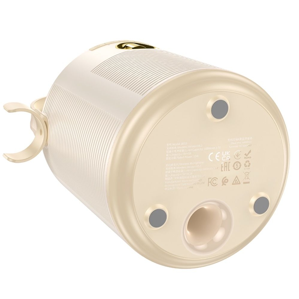 Бездротова колонка Hoco BS59, бежевая | беспроводная колонка