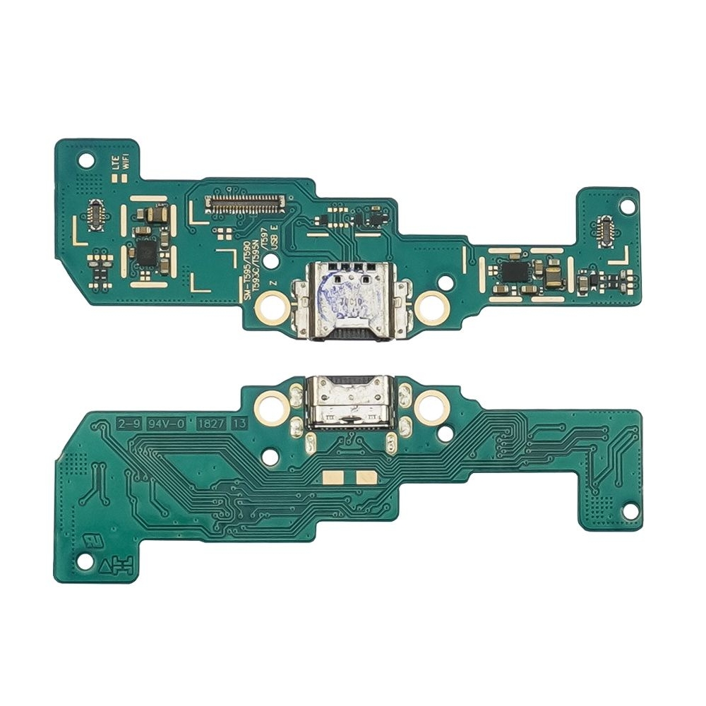 Плата зарядки Samsung SM-T590 Galaxy Tab A 10.5, SM-T595 Galaxy Tab A 10.5, шлейф коннектора зарядки, с микрофоном, High Copy