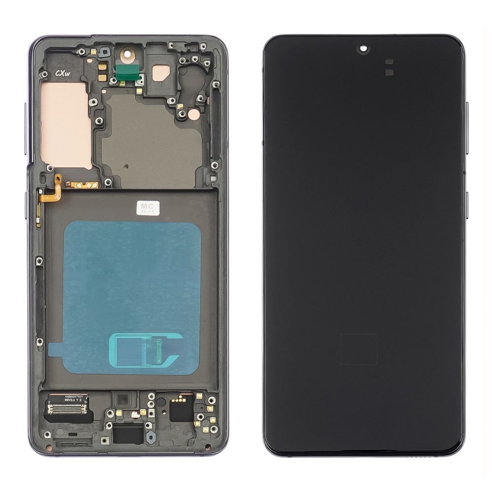 Дисплей Samsung SM-G990 Galaxy S21, чорний | з тачскріном | в передній панелі | High Copy, OLED | дисплейный модуль, экран