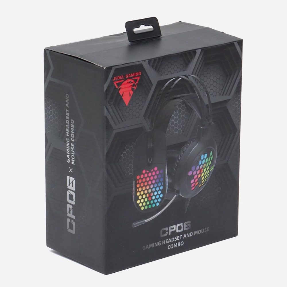 Комплект: клавиатура, мышь и наушники Jedel CP-06, чорний