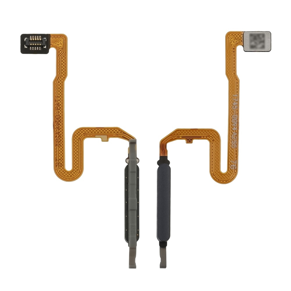 Шлейф Xiaomi Redmi Note 10 Pro, M2101K6G, M2101K6R, боковая клавиша, для сканера отпечатка пальца (Touch ID), чорний, Original (PRC)