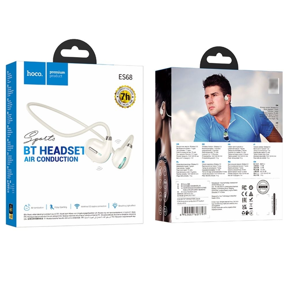 Наушники Hoco ES68, беспроводные, вкладыши, белые