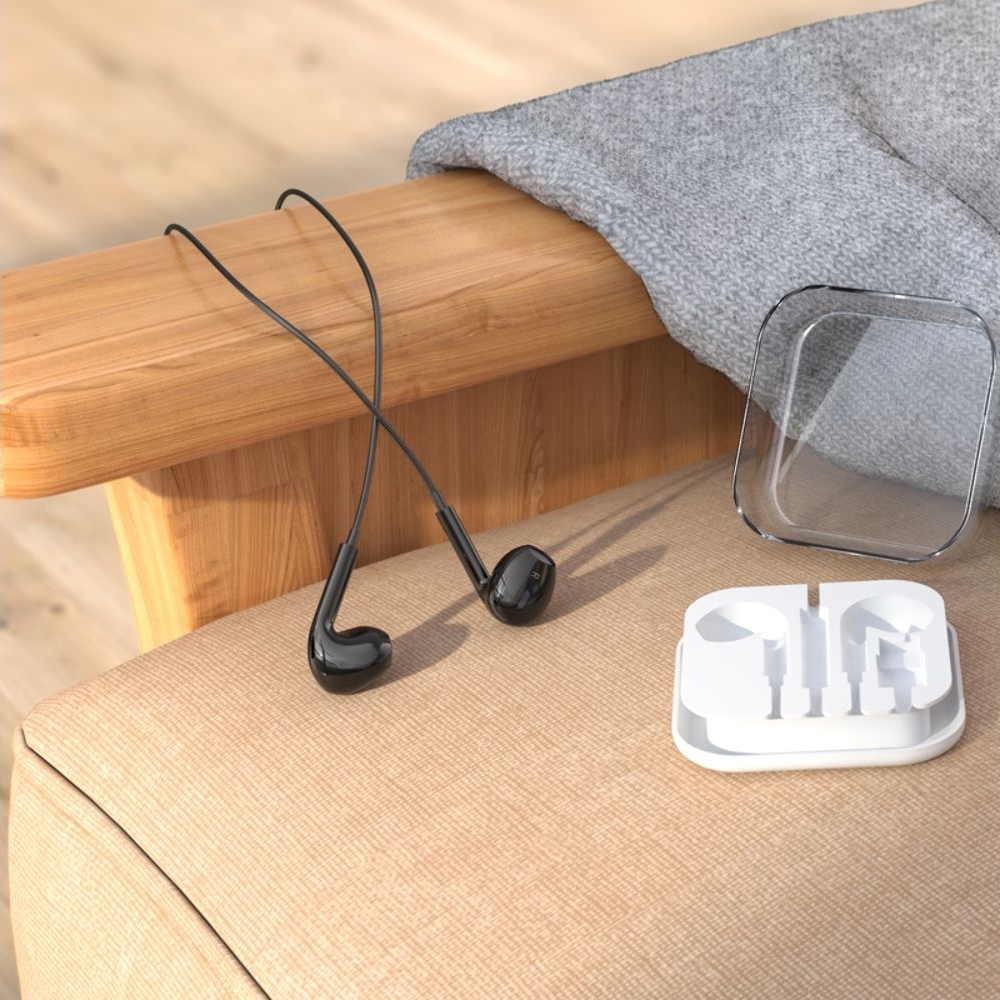 Наушники проводные вкладыши Hoco M111 Max, с микрофоном, Lightning, черные