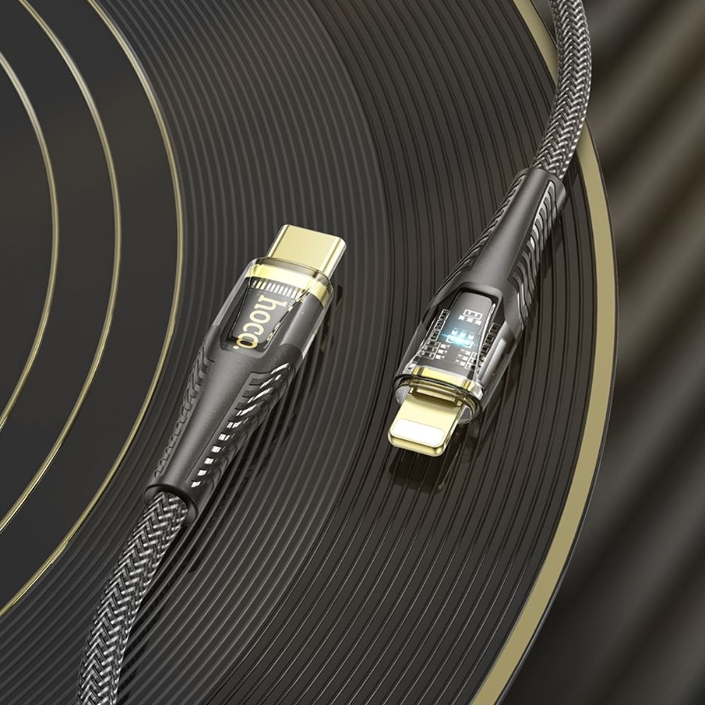 USB-кабель Hoco U121, Type-C на Lightning, PowerDelivery (27 Вт), 120 см, чорний