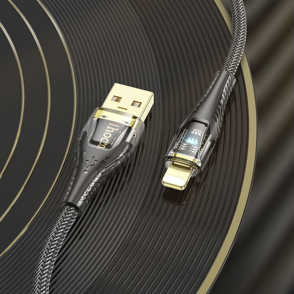 USB-кабель Hoco U121, Lightning, 120 см, чорний