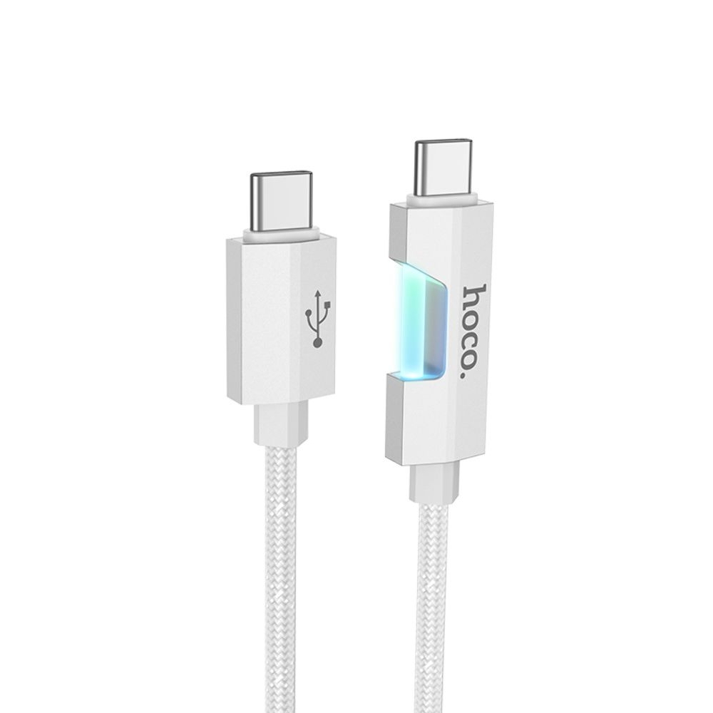 USB-кабель Hoco U123, Type-C на Type-C, PowerDelivery (60 Вт), 100 см, сірий