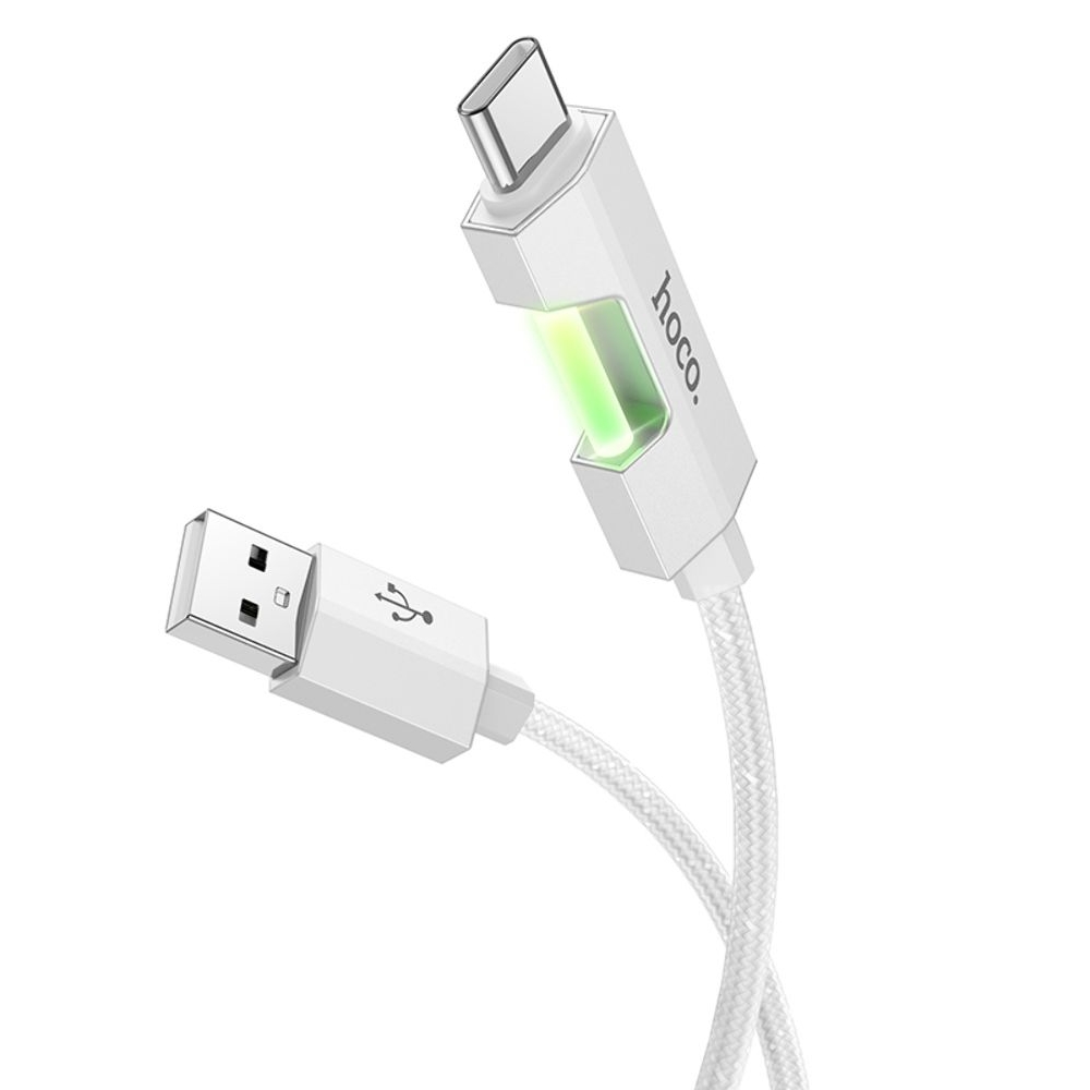 USB-кабель Hoco U123, Type-C, 27 Вт, 100 см, сірий