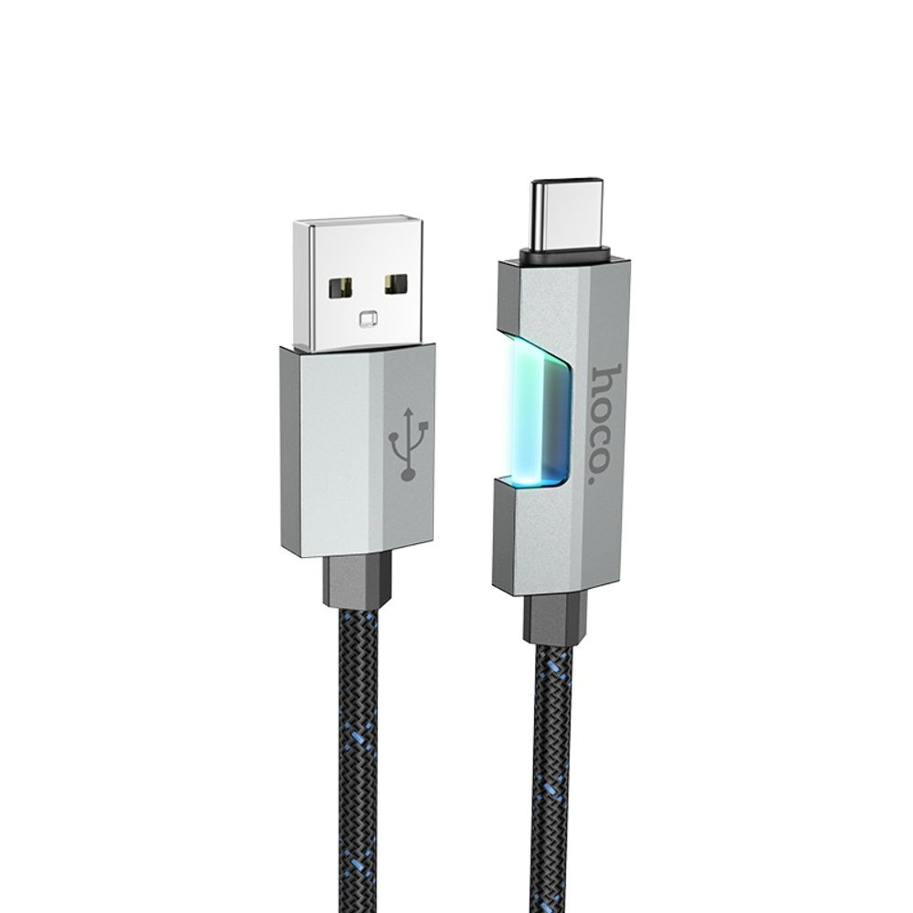 USB-кабель Hoco U123, Type-C, 27 Вт, 100 см, чорний