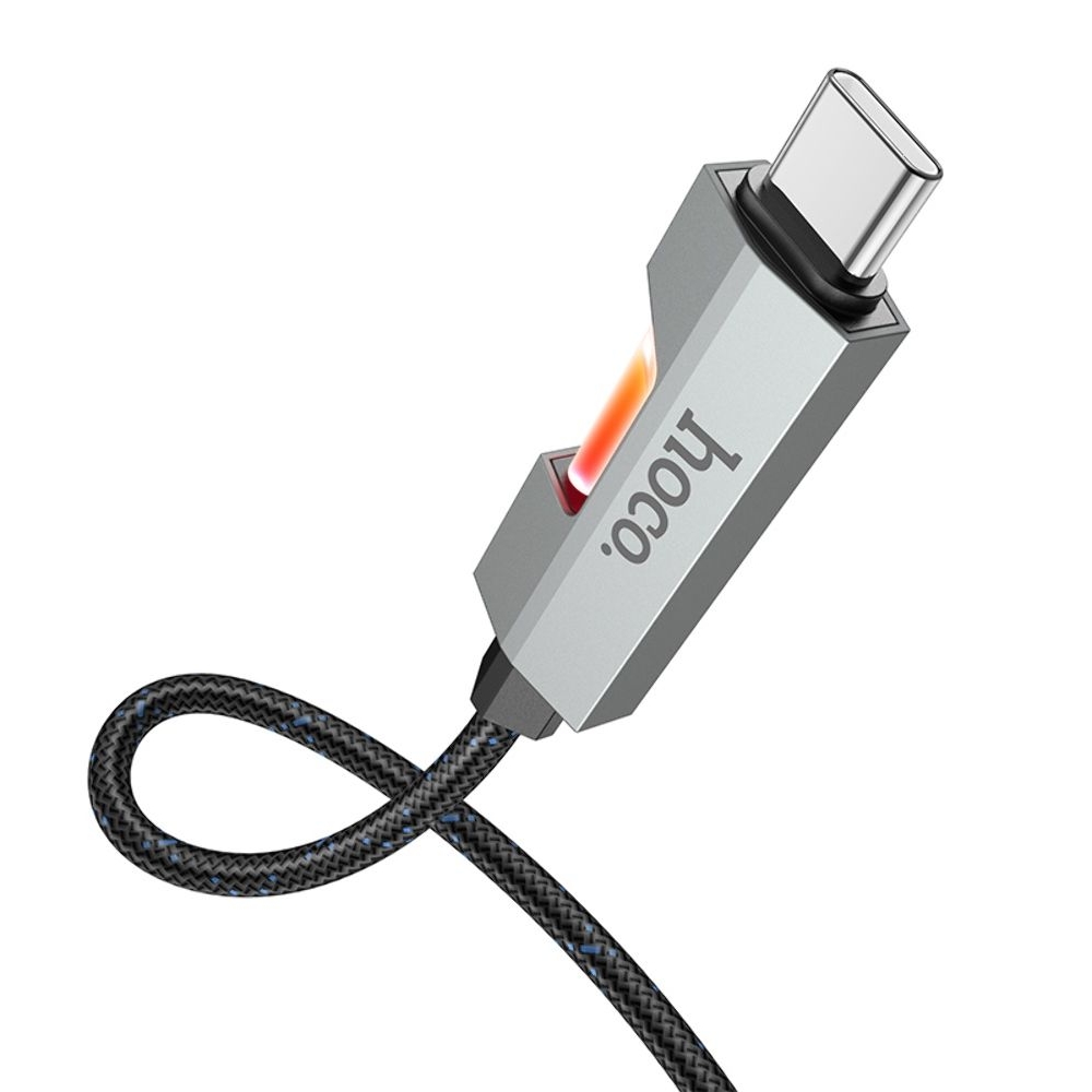 USB-кабель Hoco U123, Type-C, 27 Вт, 100 см, чорний