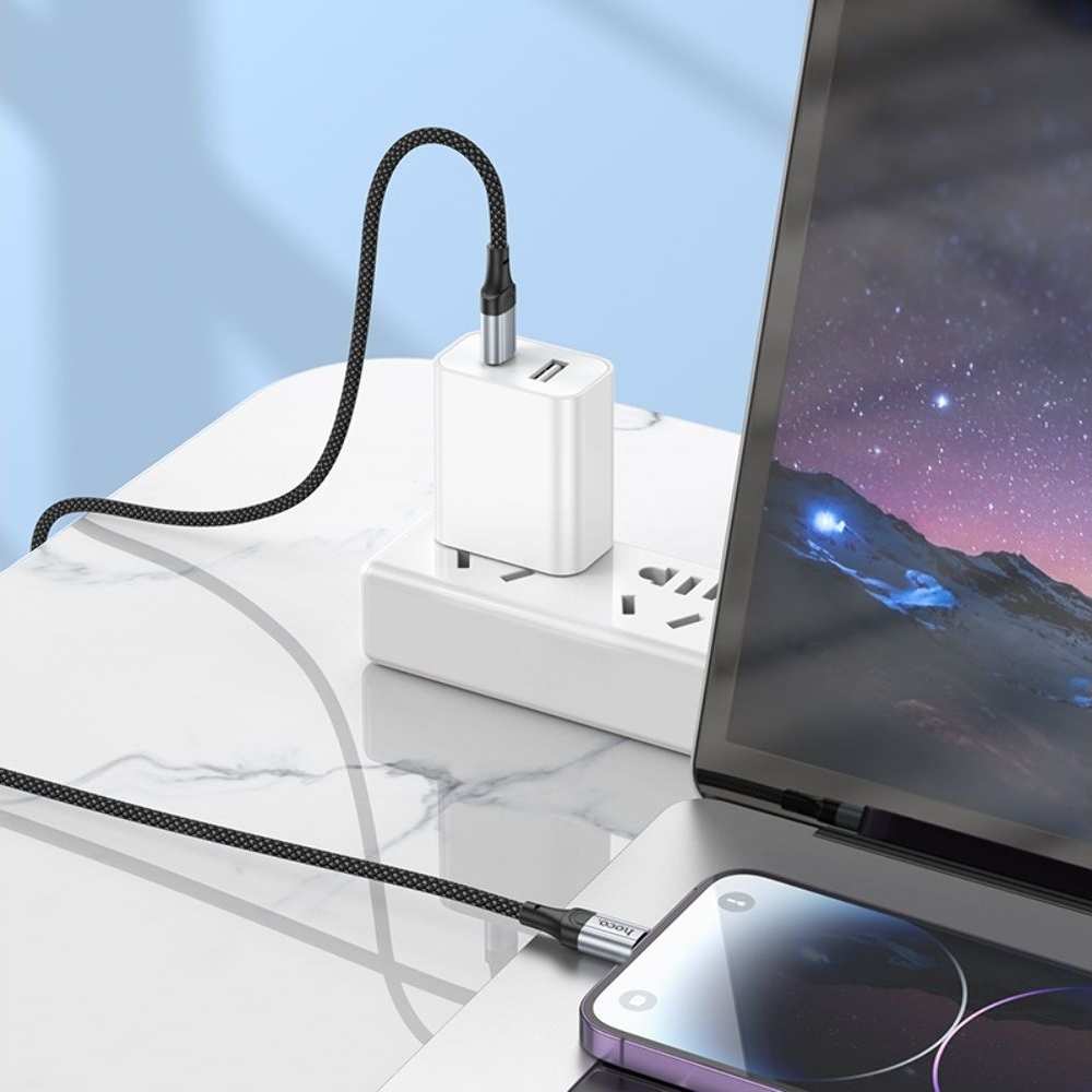 USB-кабель Hoco X102, Type-C на Lightning, PowerDelivery (27 Вт), чорний