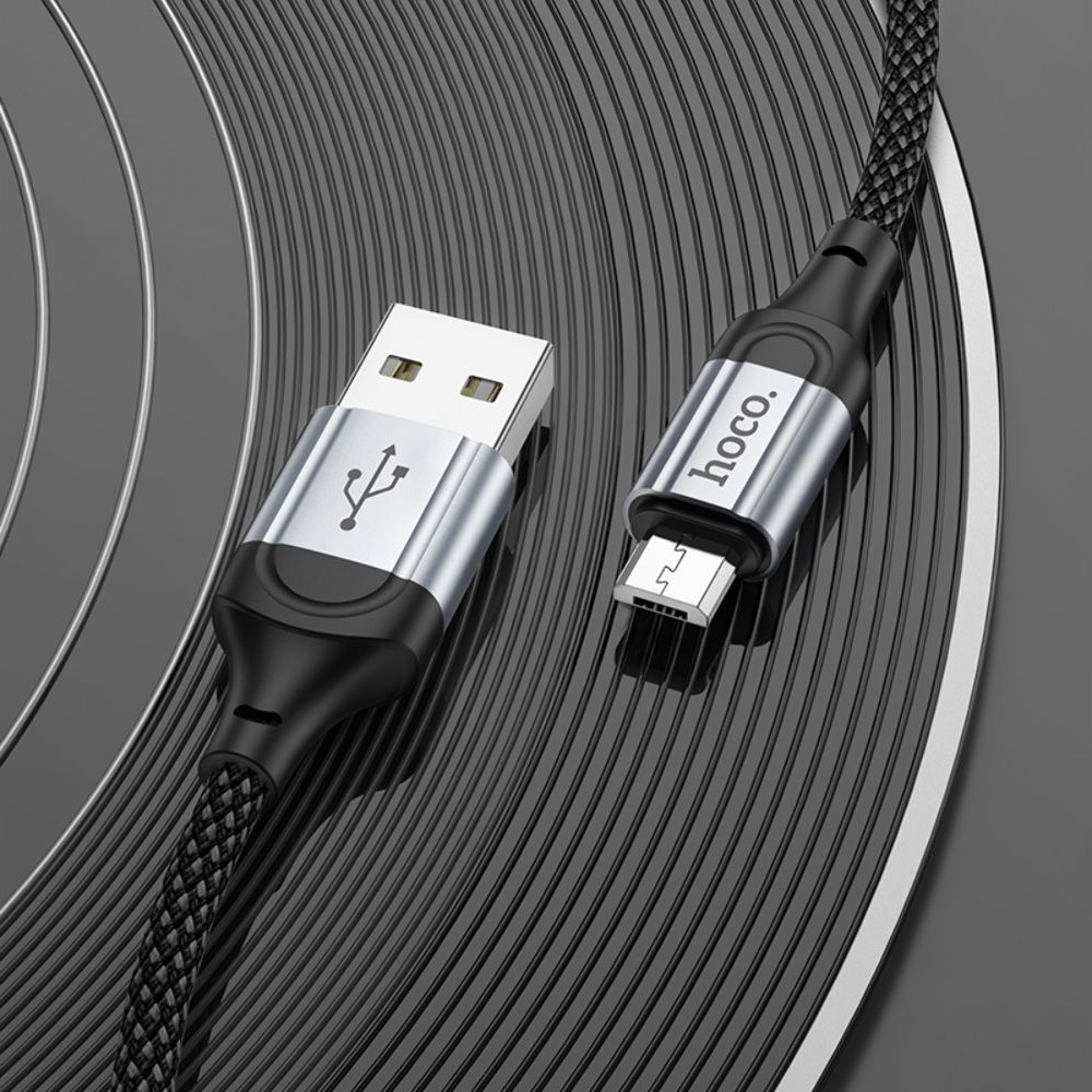 USB-кабель Hoco X102, MicroUSB, чорний