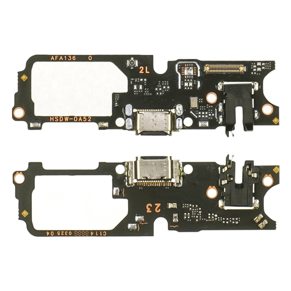 Плата зарядки Oppo A52, CPH2061, CPH2069, PADM00, PDAM10, A72, CPH2067, шлейф коннектора зарядки, с микрофоном, High Copy
