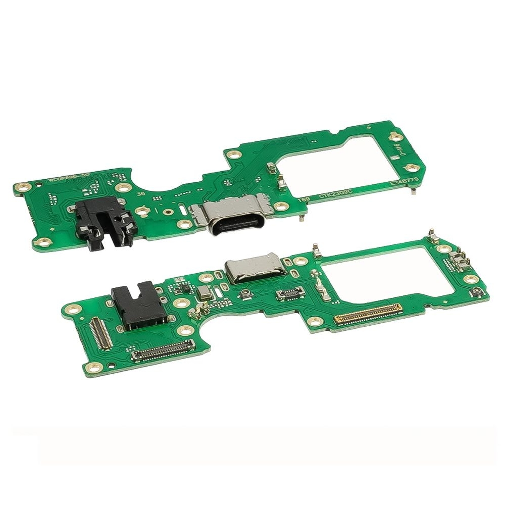Плата зарядки Oppo A96, шлейф коннектора зарядки, с микрофоном, High Copy