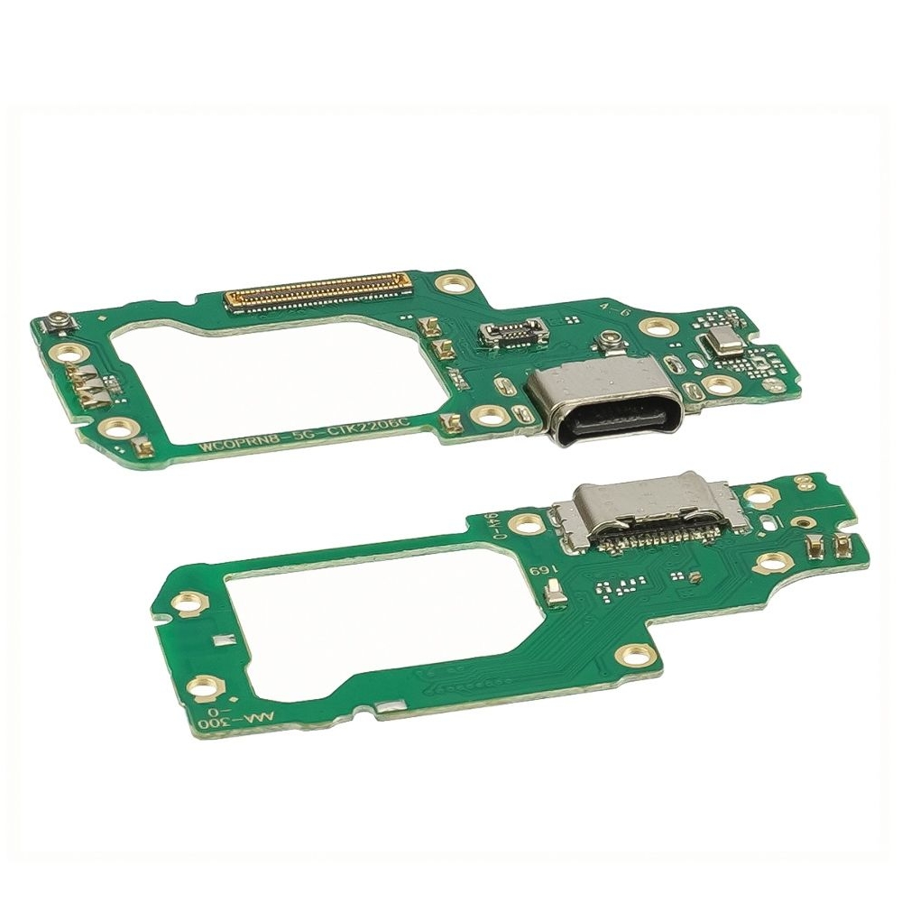 Плата зарядки Oppo Reno8, шлейф коннектора зарядки, с микрофоном, High Copy