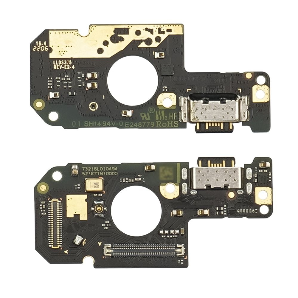Плата зарядки Xiaomi Redmi Note 11, 2201117TG, 2201117TI, 2201117TY, 2201117TL, Redmi Note 11S, 2201117SG, 2201117SI, 2201117SY, 2201117SL, Redmi Note 12S, 23030RAC7Y, 2303CRA44A, 2303ERA42L, шлейф коннектора зарядки, с микрофоном, Original (PRC)