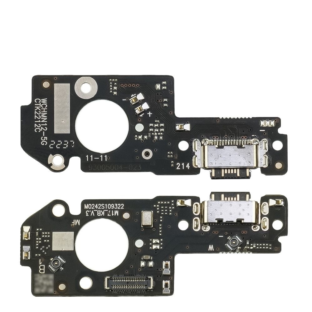 Плата зарядки Xiaomi Poco X5 5G, 22111317PG, 22111317PI, Redmi Note 12 5G, 22111317I, шлейф коннектора зарядки, с микрофоном, High Copy