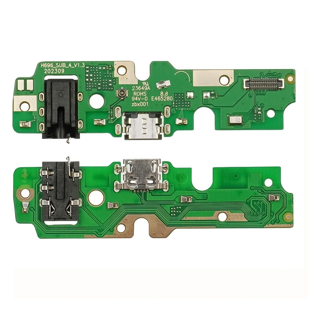 Плата зарядки Tecno Spark 7, KF6, KF6n, Spark 7T, Spark 8, шлейф коннектора зарядки, с микрофоном, High Copy