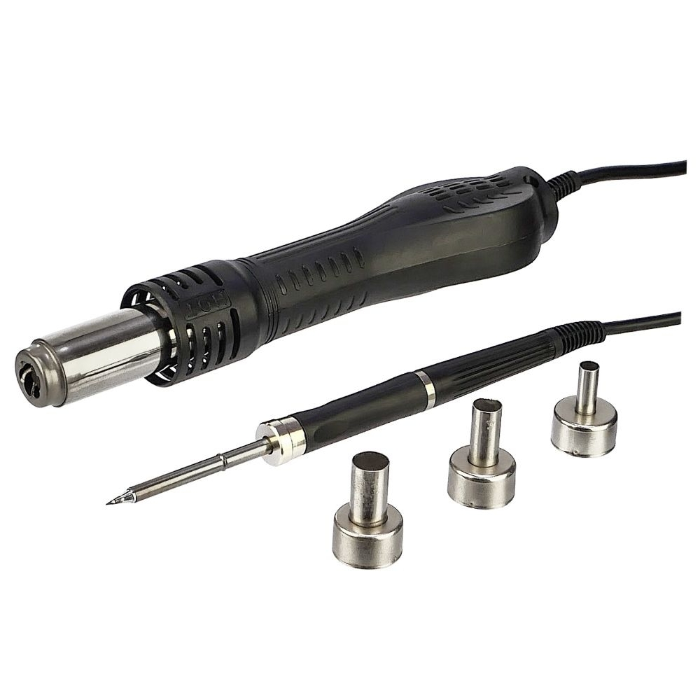 Паяльная станция IHD D-301, фен, паяльник T12, цифровая индикация, вытяжка с угольным фильтром, LED подсветка