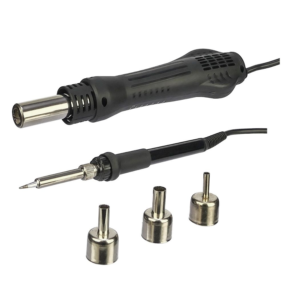 Паяльная станция KaiLiwei 8589D, фен с датчиком наклона (700W), паяльник с термоэлементом Hakko (60W), цифровая индикация