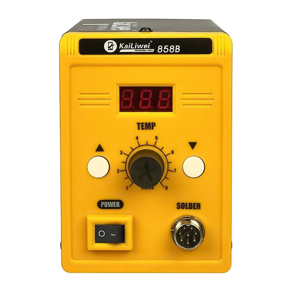 Паяльная станция KaiLiwei 858B, фен с датчиком наклона, цифровая индикация (220V, 700W)