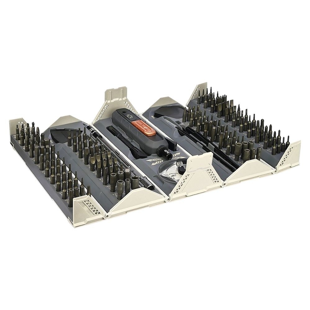 Набор инструментов Jakemy JM-8192 (ручка, 160 бит, удлинитель, 2 пинцета, 2 лопатки, 2 переходника, присоска, 10 медиаторов)