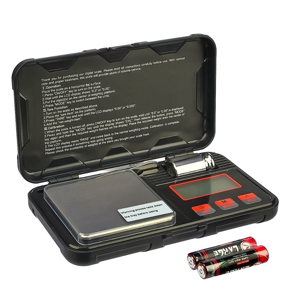 Весы карманные, высокоточные CX-Series (0,01 г - 200 г, с пинцетом и калибровочной гирей 50 г)