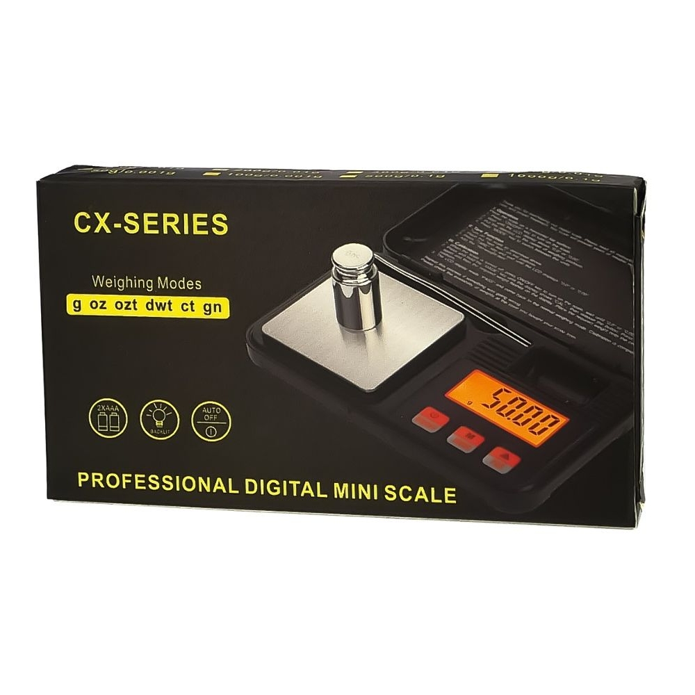 Весы карманные, высокоточные CX-Series (0,01 г - 200 г, с пинцетом и калибровочной гирей 50 г)