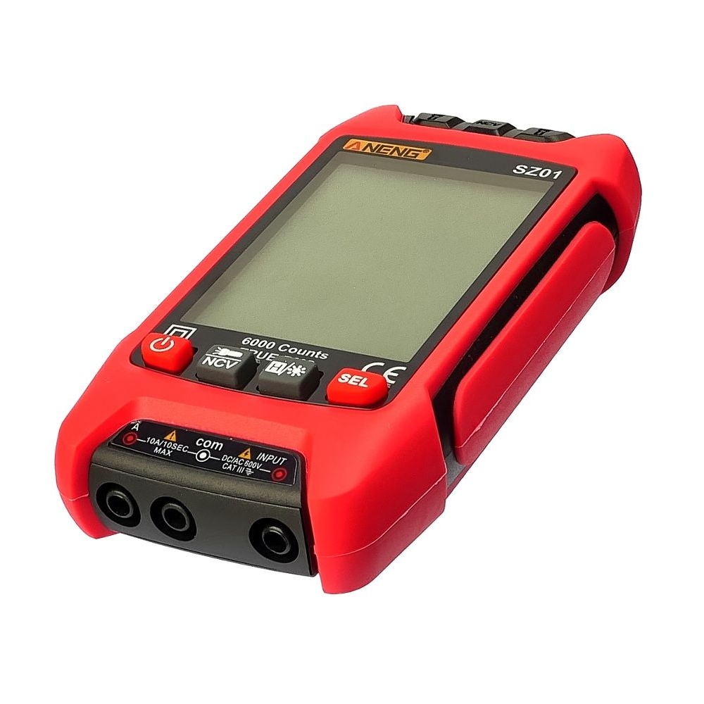 Мультиметр цифровой Aneng SZ01 карманный с функцией True RMS, NCV, автоопределением, фонариком, большим LCD (ток до 10A)