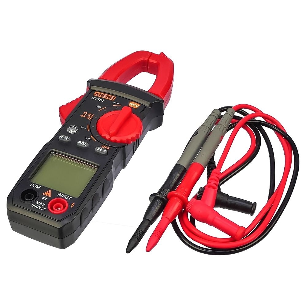 Токоизмерительные клещи Aneng ST181, с автоопределением, детектором скрытой проводки, подсветкой, ток до 40 А