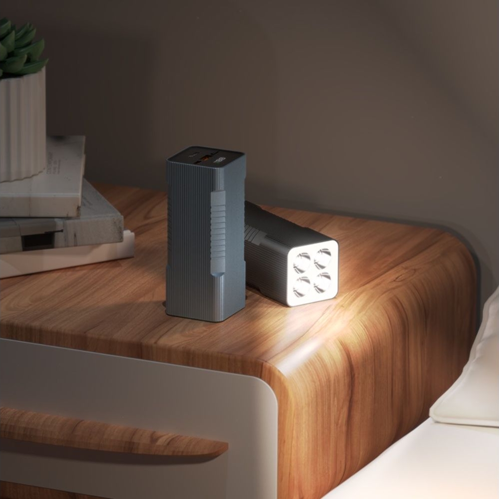 Power bank Hoco Q15, 10000mAh, PD, 22.5W, с фонарем, чорний