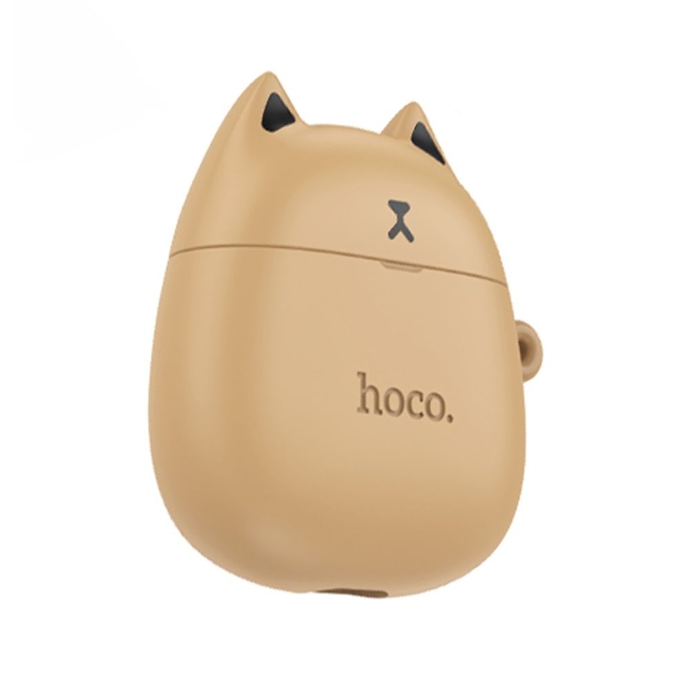 Наушники беспроводные вкладыши Hoco EW45 TWS Cat Ear caramel cat, коричневые