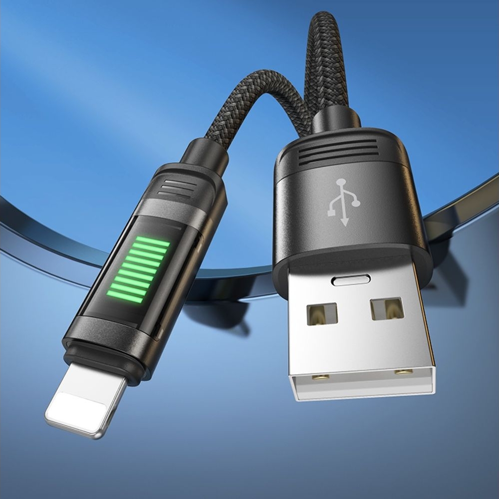 Кабель Hoco U126 USB to Lightning 1m, чорний
