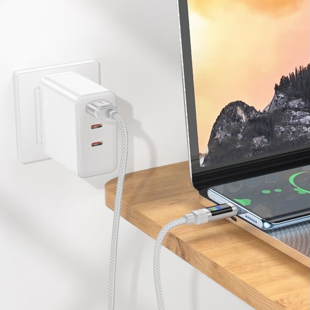 Кабель Hoco U126 USB to Type-C 1m серый