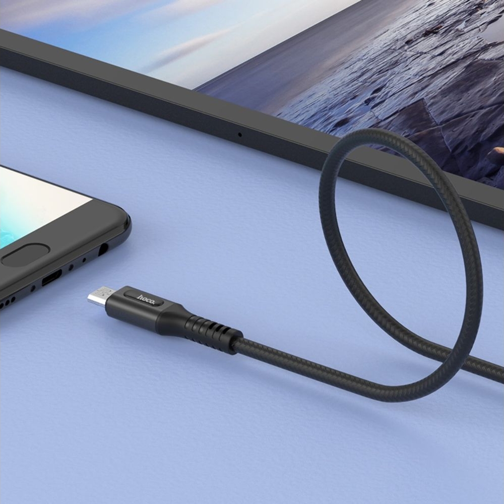 Кабель Hoco U79 USB to MicroUSB 1.2m, чорний