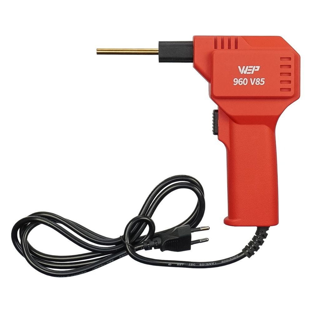 Паяльный набор WEP 960 V85 ремонта пластиковых деталей (термостеплер 85W с подсветкой, кусачки, 400 скоб 0.8 мм)
