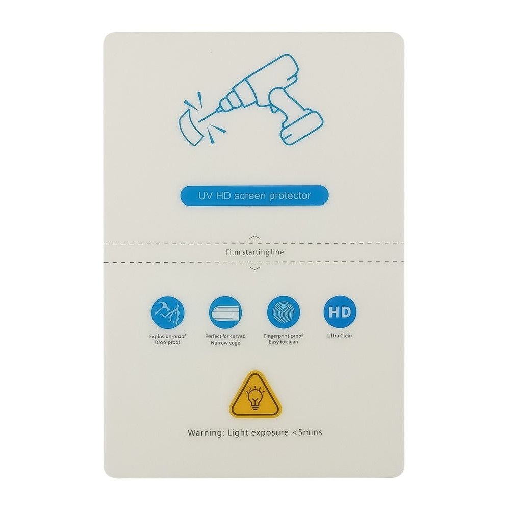 Гидрогелевая защитная пленка плоттера UV с олеофобным покрытием прозрачная, размер 120мм х 180мм