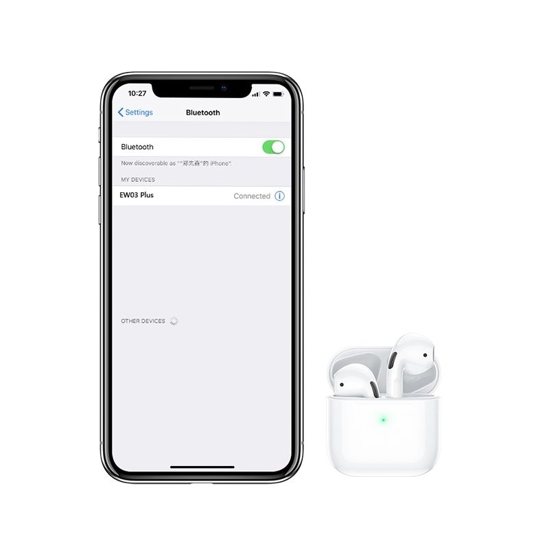 Наушники беспроводные вкладыши Hoco EW03 Plus TWS белые