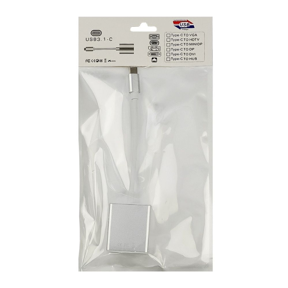Адаптер переходник Type-C - VGA белые