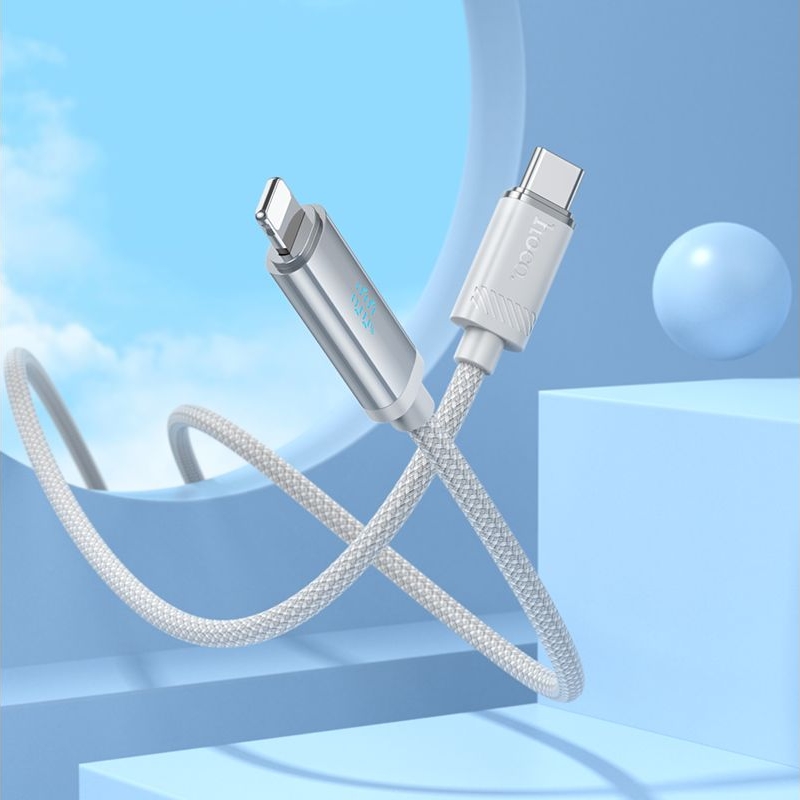 Кабель Hoco U127 Type-C на Lightning серебристо-серый