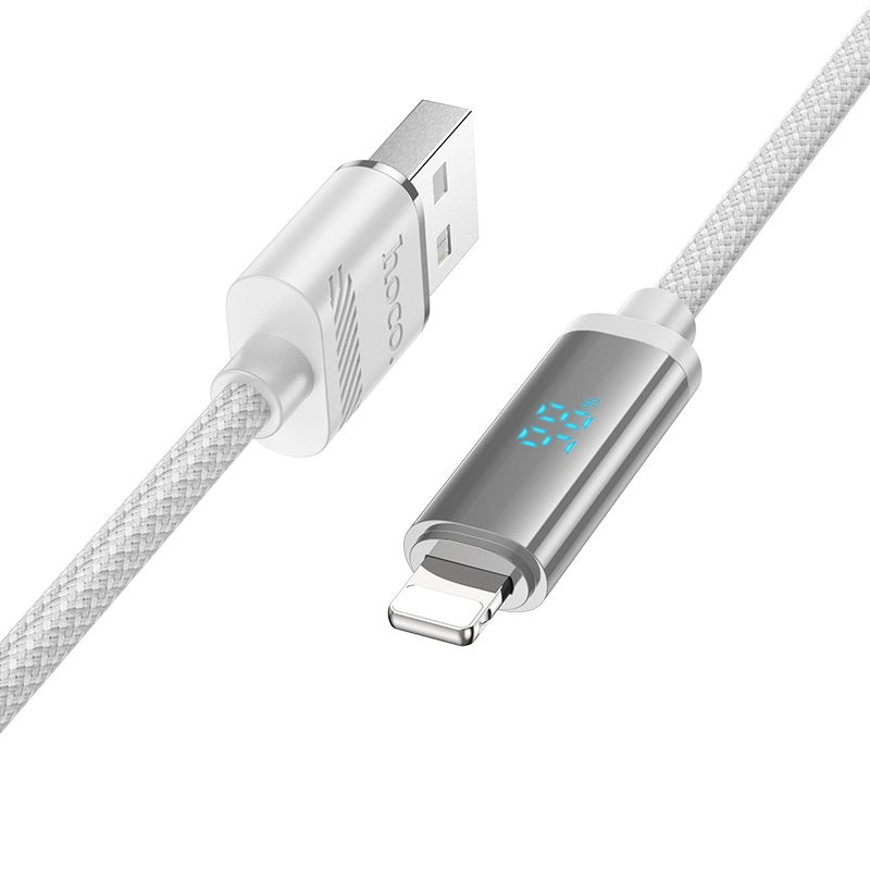 Кабель Hoco U127 USB to Lightning серебристо-серый